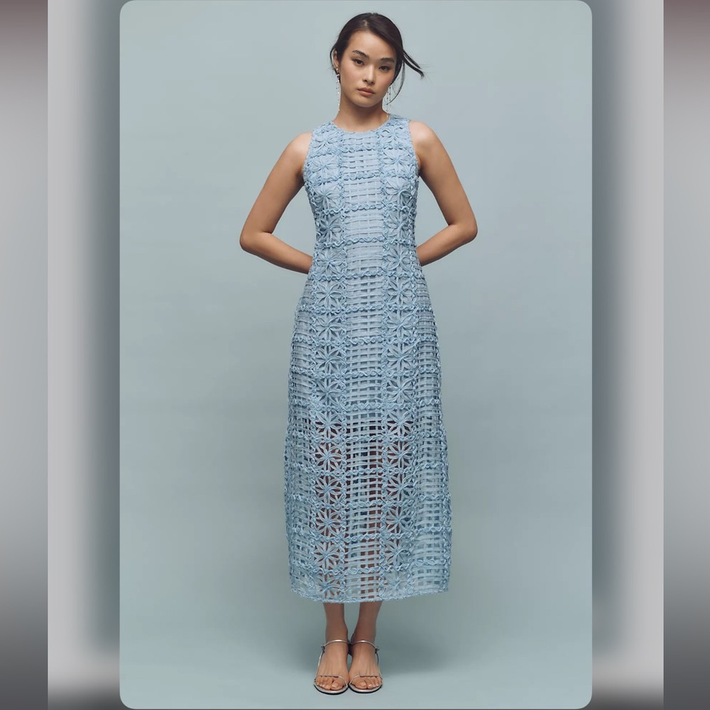 Sleeveless Textured Midi Dress